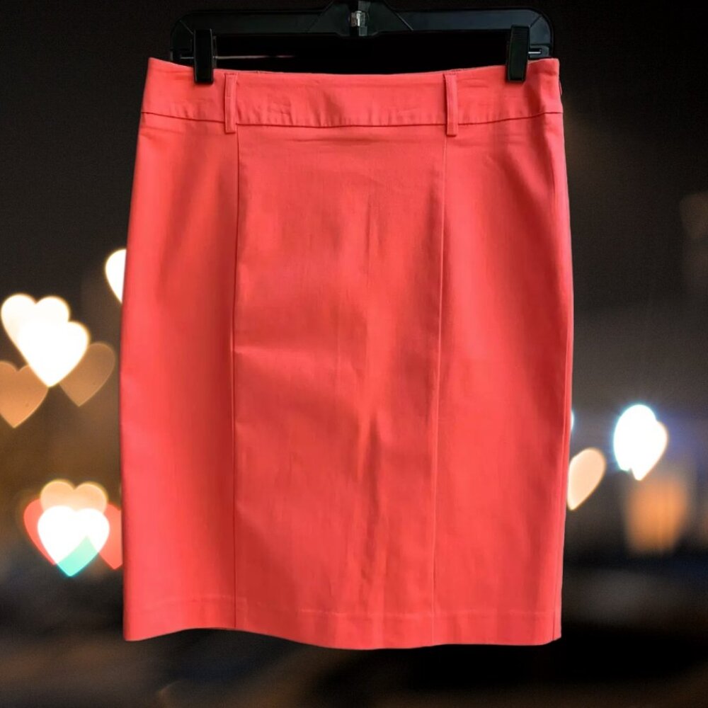 Apt. 9 Women's Skirt Straight Pencil Below Knee Length Skirt Red Blush Size 4